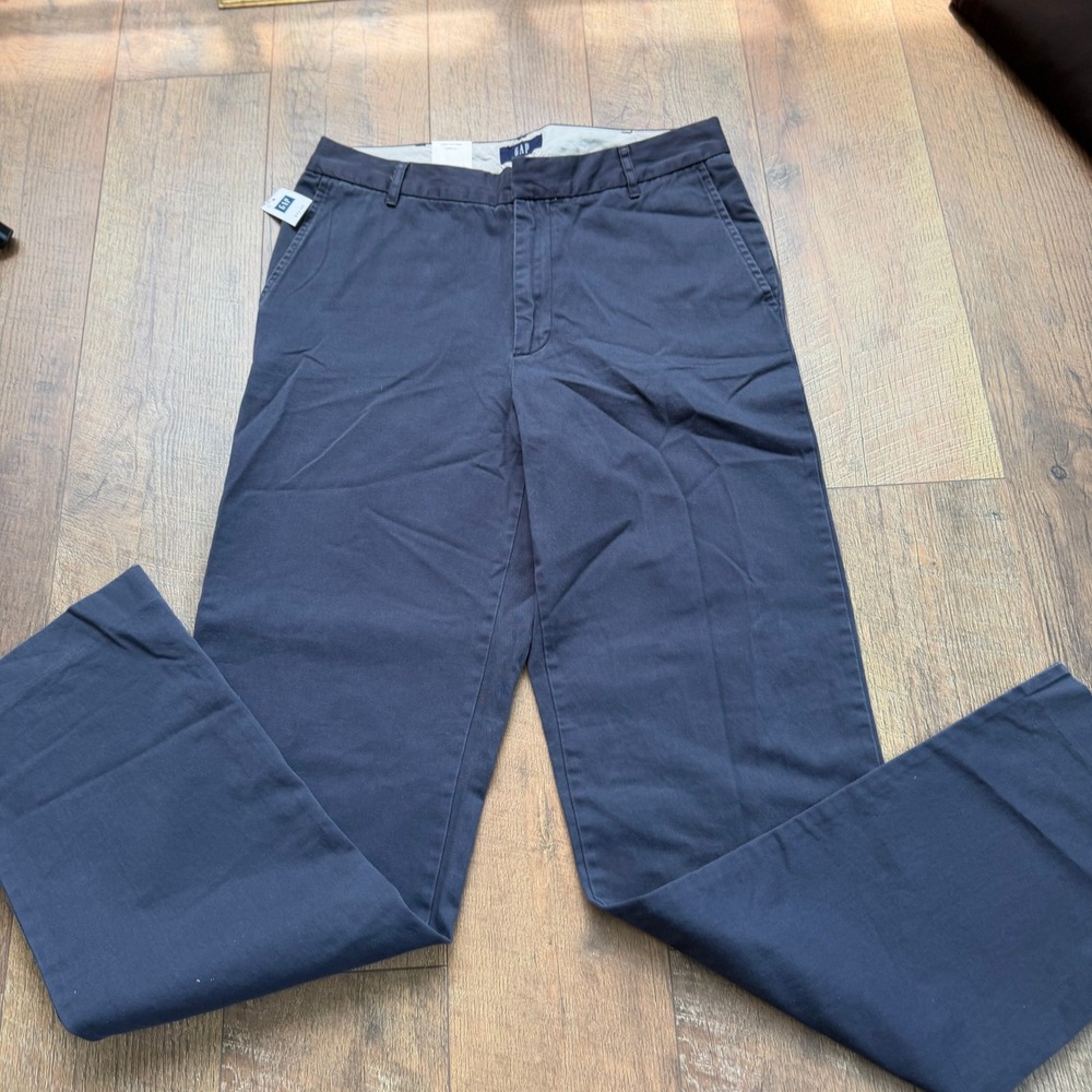 Vintage 90s Gap Flat Front Chinos Womens 10L Navy Blue